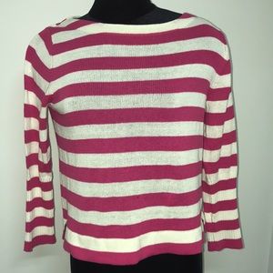 *2 DAY SALE*  Juicy Couture Pink Ivory Stripe Sweater XL